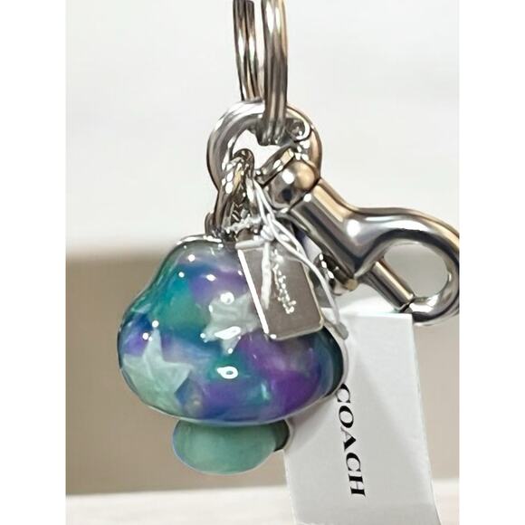 NWT Coach CN995 Coachtopia Mushroom Bag Charm Key Ring - Picture 2 of 4